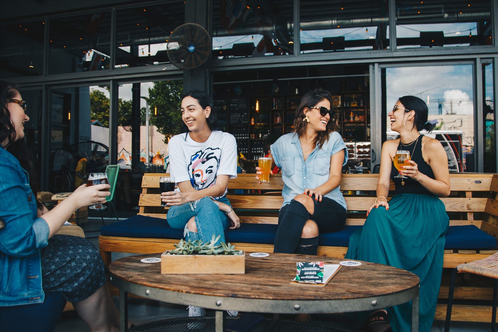 Friends enjoying brunch together